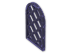 LEGO® Stein: Window 1 x 2 x 2.667 Pane Lattice Diamond with Rounded Top 30046 | Farbe: Transparent Bright Bluish Violet