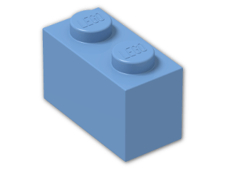 LEGO® Brick: Brick 1 x 2 3004 | Color: Medium Blue