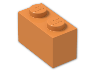 LEGO® Brick: Brick 1 x 2 3004 | Color: Bright Orange