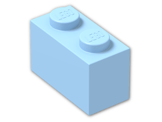 LEGO® Brick: Brick 1 x 2 3004 | Color: Pastel Blue