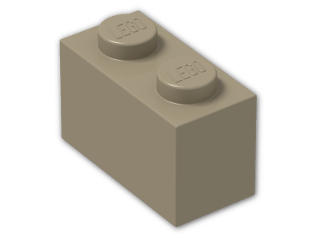 LEGO® Brick: Brick 1 x 2 3004 | Color: Sand Yellow