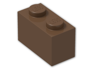 LEGO® Brick: Brick 1 x 2 3004 | Color: Brown