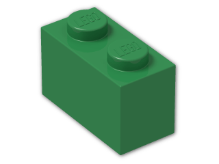 LEGO® Brick: Brick 1 x 2 3004 | Color: Dark Green
