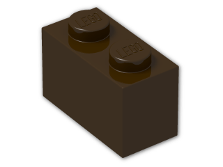 LEGO® Brick: Brick 1 x 2 3004 | Color: Dark Brown