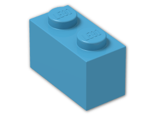 LEGO® Brick: Brick 1 x 2 3004 | Color: Dark Azur