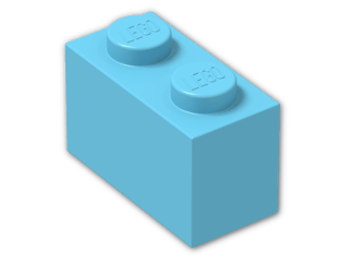 LEGO® Brick: Brick 1 x 2 3004 | Color: Medium Azur