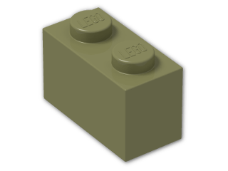 LEGO® Brick: Brick 1 x 2 3004 | Color: Olive Green