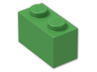 LEGO® Brick: Brick 1 x 2 3004 | Color: Bright Green