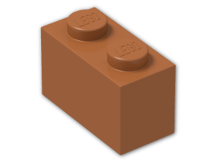 LEGO® Brick: Brick 1 x 2 3004 | Color: Dark Orange