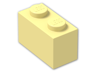 LEGO® Brick: Brick 1 x 2 3004 | Color: Light Yellow