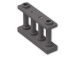 LEGO® Brick: Fence Spindled 1 x 4 x 2 30055 | Color: Dark Stone Grey
