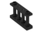 LEGO® Brick: Fence Spindled 1 x 4 x 2 30055 | Color: Black