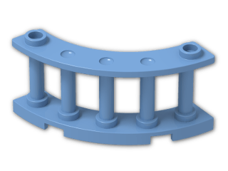 LEGO® Stein: Fence Spindled 4 x 4 x 2 Quarter Round 30056 | Farbe: Medium Blue