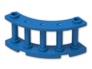 LEGO® Brick: Fence Spindled 4 x 4 x 2 Quarter Round 30056 | Color: Bright Blue