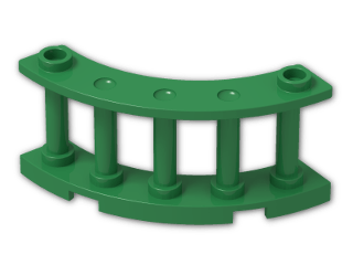 LEGO® Stein: Fence Spindled 4 x 4 x 2 Quarter Round 30056 | Farbe: Dark Green