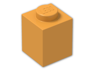 LEGO® Brick: Brick 1 x 1 3005 | Color: Bright Yellowish Orange