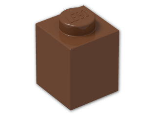 LEGO® Brick: Brick 1 x 1 3005 | Color: Reddish Brown