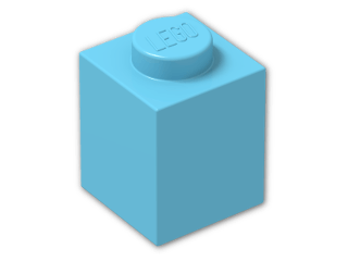 LEGO® Stein: Brick 1 x 1 3005 | Farbe: Medium Azur