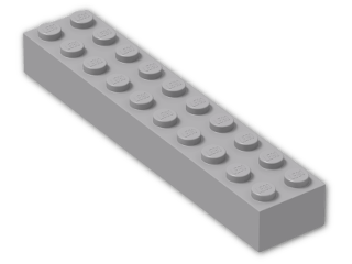 LEGO® Brick: Brick 2 x 10 3006 | Color: Medium Stone Grey