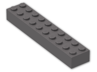LEGO® Brick: Brick 2 x 10 3006 | Color: Dark Stone Grey