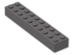 LEGO® Brick: Brick 2 x 10 3006 | Color: Dark Stone Grey