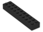 LEGO® Stein: Brick 2 x 10 3006 | Farbe: Black