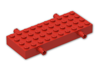 LEGO® Stein: Brick 4 x 10 with Wheel Holders 30076 | Farbe: Bright Red