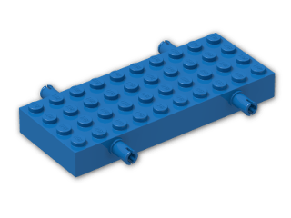 LEGO® Brick: Brick 4 x 10 with Wheel Holders 30076 | Color: Bright Blue