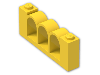 LEGO® Brick: Fence 1 x 6 x 2 30077 | Color: Bright Yellow