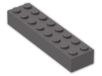 LEGO® Brick: Brick 2 x 8 3007 | Color: Dark Stone Grey