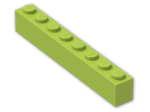 LEGO® Stein: Brick 1 x 8 3008 | Farbe: Bright Yellowish Green