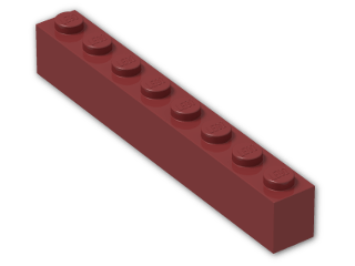 LEGO® Brick: Brick 1 x 8 3008 | Color: New Dark Red