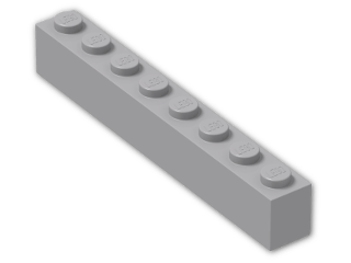 LEGO® Brick: Brick 1 x 8 3008 | Color: Medium Stone Grey