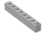 LEGO® Brick: Brick 1 x 8 3008 | Color: Medium Stone Grey