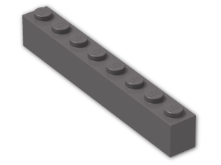 LEGO® Stein: Brick 1 x 8 3008 | Farbe: Dark Stone Grey