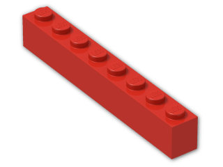 LEGO® Brick: Brick 1 x 8 3008 | Color: Bright Red