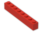 LEGO® Brick: Brick 1 x 8 3008 | Color: Bright Red