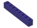 LEGO® Stein: Brick 1 x 8 3008 | Farbe: Medium Lilac