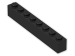 LEGO® Stein: Brick 1 x 8 3008 | Farbe: Black