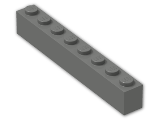 LEGO® Stein: Brick 1 x 8 3008 | Farbe: Dark Grey