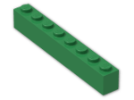 LEGO® Brick: Brick 1 x 8 3008 | Color: Dark Green