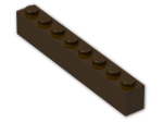 LEGO® Brick: Brick 1 x 8 3008 | Color: Dark Brown