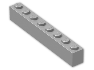 LEGO® Stein: Brick 1 x 8 3008 | Farbe: Silver Metallic