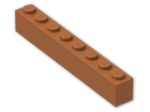 LEGO® Brick: Brick 1 x 8 3008 | Color: Dark Orange