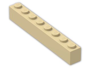 LEGO® Brick: Brick 1 x 8 3008 | Color: Brick Yellow