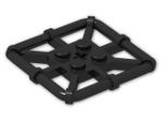 LEGO® Stein: Plate 2 x 2 with Rod Frame Rectangular 30094 | Farbe: Black