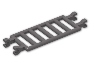 LEGO® Brick: Bar 7 x 3 with Quadruple Clips 30095 | Color: Dark Stone Grey