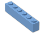 LEGO® Brick: Brick 1 x 6 3009 | Color: Medium Blue