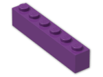 LEGO® Brick: Brick 1 x 6 3009 | Color: Bright Violet