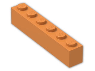 LEGO® Brick: Brick 1 x 6 3009 | Color: Bright Orange